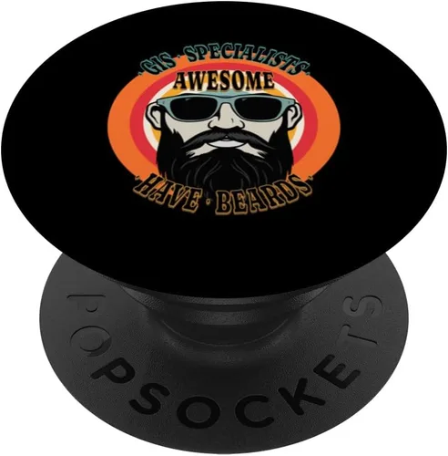 Vista 6 de Awesome GIS SPECIALISTS Have Beards Funny PopSockets MagSafe PopGrip for iPhone