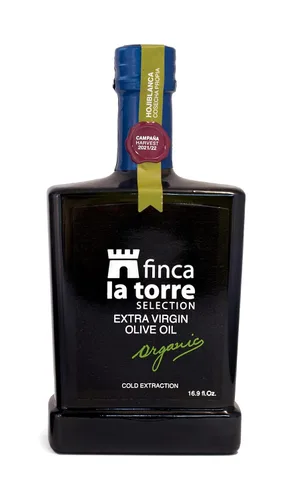 Vista 2 de Finca La Torre Hojiblanca Aceite de oliva orgánico – Aceite de oliva español extra virgen prensado en frío – Aceite premium de Málaga, España