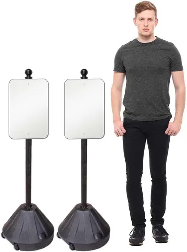 Vista 9 de Tip-and-Roll Portable Sign Pole II, 1-Pack (48" tall, Black Base, Includes Custom Printed Signage)