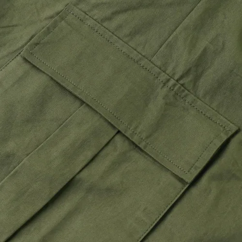 Vista 6 de LVCBL Pantalones cargo de algodón para hombre con cordón en la cintura, pantalones cargo ajustados