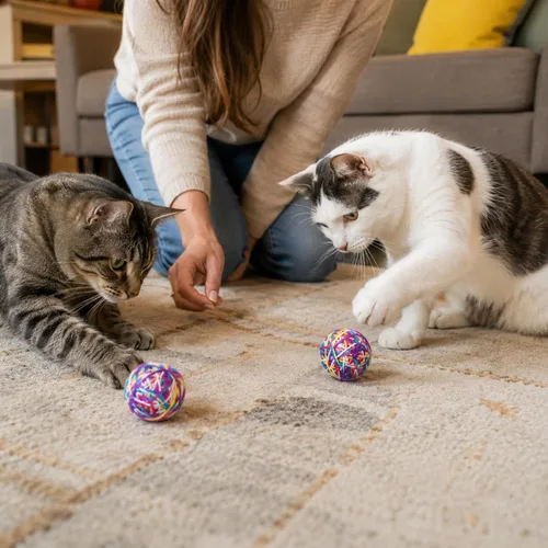 Vista 8 de SPOT Sew Much Fun - Bolas de hilo para gatos, 2.5 pulgadas, paquete de 2