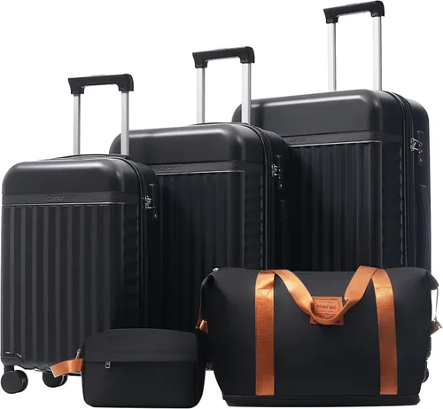 Vista 11 de Merax Equipaje Sets 2 piezas Hardshell 20&28 IN Maleta Set con bolsa de lona