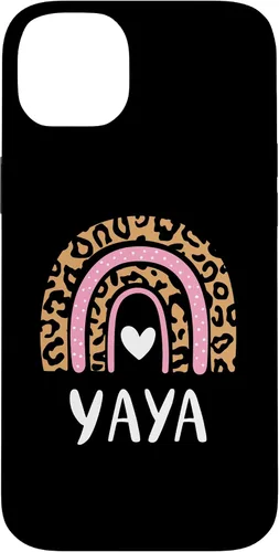 Vista 15 de Yaya Leopard Print Rainbow Cute Mothers Day Funny Yaya Case for iPhone 16