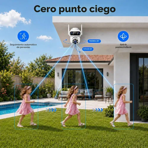 Vista 4 de CAMCAMP Triple-Lens Wireless Security Camera System Outdoor with 12 Views