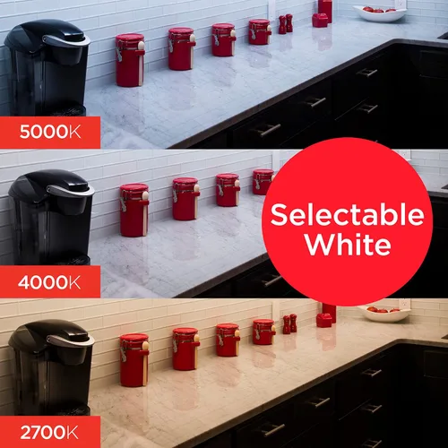 Vista 7 de UltraPro Luces cableadas para debajo del gabinete de 12 pulgadas, 3 ajustes de color, 2700 K/4000 K/5000 K, blanco cálido, blanco frío y luz diurna