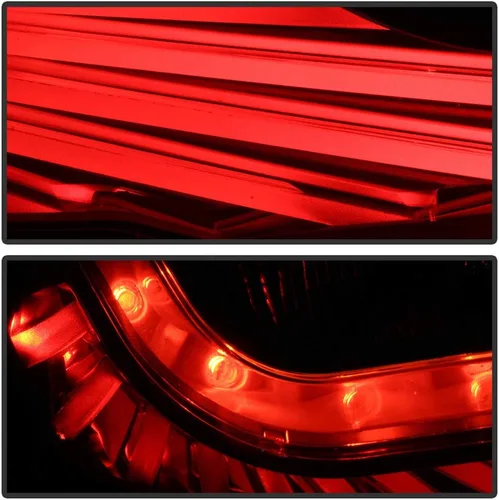 Vista 3 de ACANII - Para Infiniti G35 35GT Coupé 2003-2005 [Diseño de actualización de tubo LED] Luces traseras LED negras Lámparas de freno izquierda+derecha