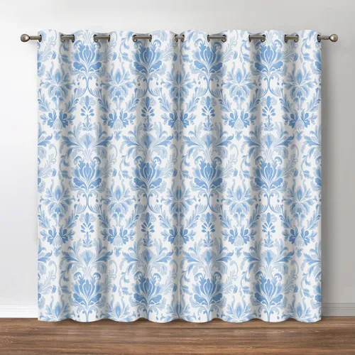 Vista 12 de Aimego Cortinas opacas abstractas con ojales para ventana, para el hogar, dormitorio, sala de estar, 2 paneles (42 x 54 pulgadas)
