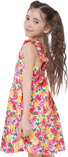 Vista 124 de Vestido de verano para niña, de algodón, con diseño floral