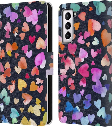 Vista 104 de Head Case Designs Officially Licensed Ninola Brushstrokes Multi Colorful Leather Wallet Case Compatible with Samsung Galaxy A07 4G