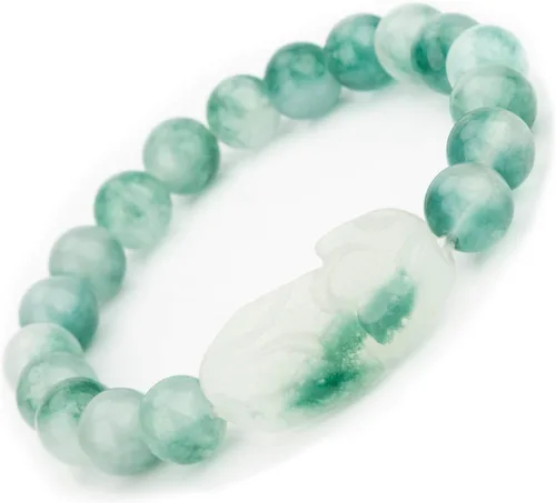Vista 6 de ZenBless Fengshui Porsperity Jade Set Lucky Charm Feng Shui Pulsera de obsidiana negra para hombres y mujeres con chapado en oro Pi Xiu Pi Yao atrae
