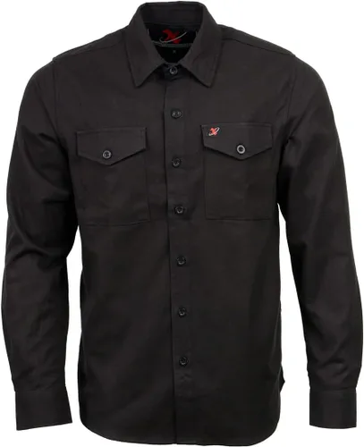 Vista 5 de Milwaukee Leather MNG11655 - Camisa de franela de algodón de manga larga negra sólida para hombre