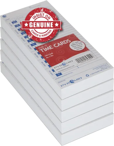Vista 8 de Pyramid Time Systems - Tarjetas de tiempo recicladas al 30% (35100-10PK3) - 300 tarjetas For Pyramid Models 3500, 3500ss, 3600SS &3700ss Time