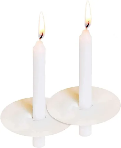 Vista 18 de 100 velas de iglesia con protectores de goteo para servicio devocional de vigilia a la luz de las velas, caja de 100 velas, blancas sin aroma de 5