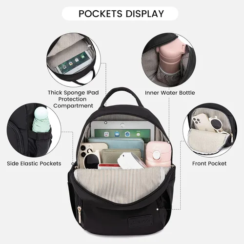 Vista 2 de LOVEVOOK Mini mochila pequeña y linda mochila de moda para niñas y mujeres