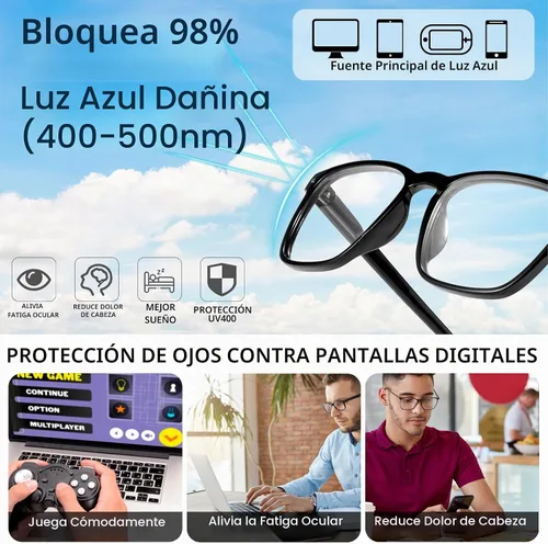Vista 6 de Lightweight Reading Glasses Men Women Square Spring Hinges Readers 1.00 1.25 1.50 1.75 2.00 2.25 2.50 2.75 3.00 Negro