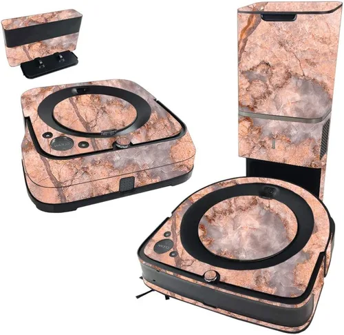 Vista 9 de MightySkins Skin compatible con iRobot Roomba s9+ Vacuum & Braava Jet m6 Bundle – Mármol ámbar, cubierta de vinilo duradera y única Fácil