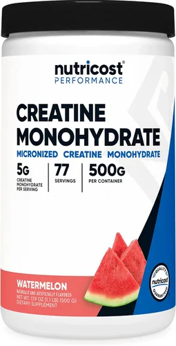 Vista 9 de Nutricost - Polvo de Monohidrato de Creatina (sabor Frambuesa Azul), 500 Gramos (1.1 LBS)