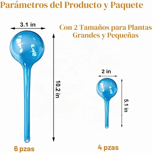 Vista 7 de TOTYAO Globos de riego para plantas, 10 bombillas de plástico automáticas de autosuficientes, dispositivo de riego de globo de agua decorativo