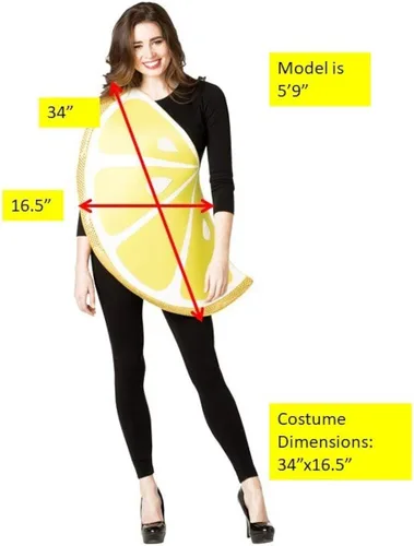 Vista 4 de Rasta Imposta Disfraz de Fruit Slice para adulto, talla única, Amarillo, talla única