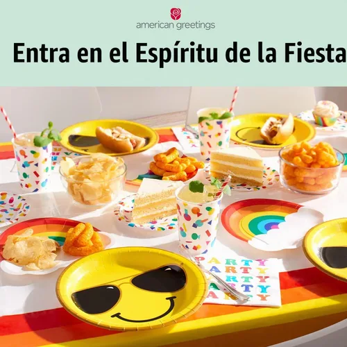 Vista 6 de American Greetings Servilletas de almuerzo arcoíris de 50 unidades Servilletas de almuerzo multicolor