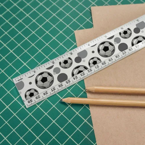 Vista 3 de Soccer Ball Futbol Sport 12 Inch Standard and Metric Plastic Ruler