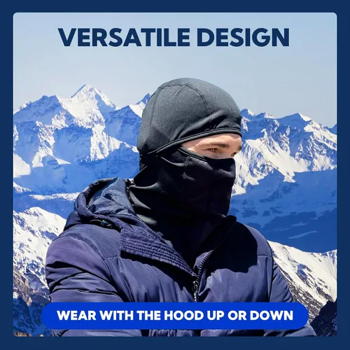 Vista 6 de SUN NINJA Balaclava Ski Mask and Winter Neck Gaiter for Men and Women
