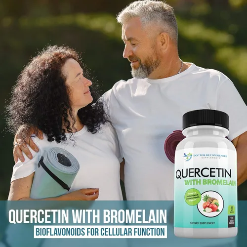 Vista 6 de DOCTOR RECOMMENDED SUPPLEMENTS Quercetina 800 mg con bromelina 165 mg por porción, 120 cápsulas vegetarianas, suministro completo para 60 días