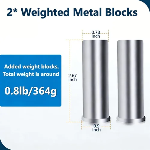 Vista 3 de Bloques de peso de metal extraíbles adecuados para cuerda de salto con peso Redify - 2 bloques de metal, 0.8 libras en total