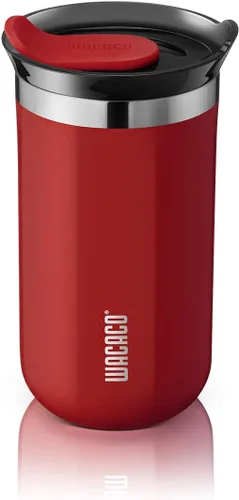 Vista 19 de Taza de viaje Octaroma Classico de WACACO, vaso de viaje de acero inoxidable de doble pared con tapa para beber, 6 fl oz (180ml), ámbar amarillo