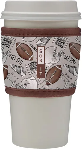 Vista 141 de Sok It HotSok Coffee & Tea - Funda de neopreno con aislamiento reutilizable (floral abstracto)
