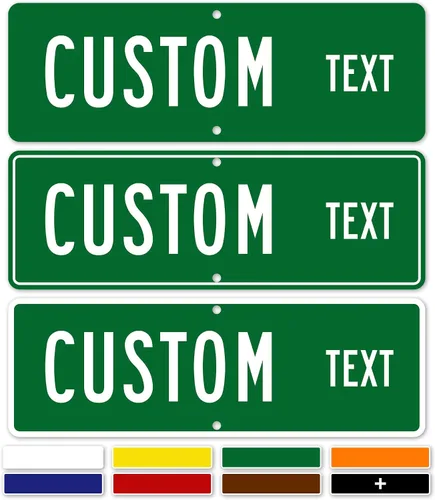 Vista 11 de My Sign Center - Letrero de calle personalizado, señal de dirección, 8 colores, opción reflectante, opciones de montaje, 4 x 18 pulgadas, grueso