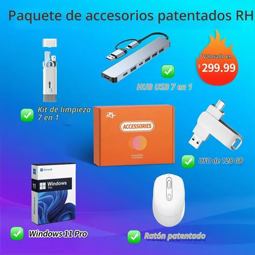 Vista 8 de HP Laptop empresarial con pantalla táctil de 17 pulgadas 2025, Intel Ultra 7 255U (máximo 5.2 GHz), pantalla táctil antirreflejos HD+ de 17.3