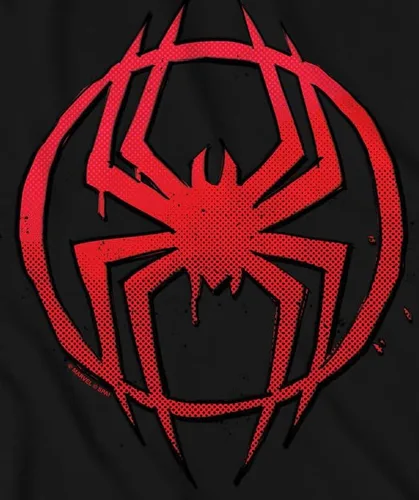 Vista 5 de Marvel Spider-Man Miles Morales Icon Logo Spiderverse Camiseta para adulto