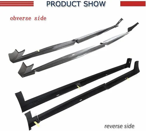 Vista 6 de Extensión de faldas laterales de fibra de carbono para RS Q8 RSQ8 Base Sport Utility 4 puertas 2021-2023 Protect Rocker Panels Body Kit Factory
