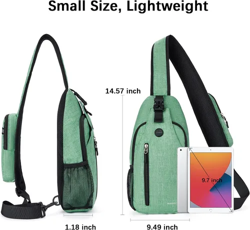 Vista 7 de BOSTANTEN Bolsa tipo bandolera, mochila cruzada con RFID, bolsa de hombro para hombres y mujeres, viajes, senderismo, casual