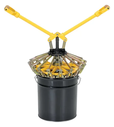 Vista 4 de Vestil PLC-5 Herramienta de cierre de tapa de cubo de acero para cubo de 5 galones amarillo