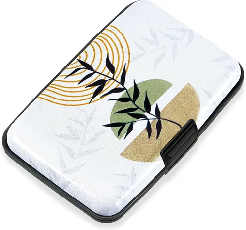 Vista 43 de Mayski Soporte para tarjetas de crédito, bloqueo RFID, funda rígida de aleación de aluminio, pequeña cartera de metal para mujeres y hombres