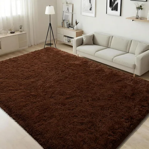 Vista 10 de ISEAU Alfombra de pasillo cómoda y esponjosa para dormitorio, de felpa con base de goma antideslizante, para dormitorio de bebé, al lado de la cama