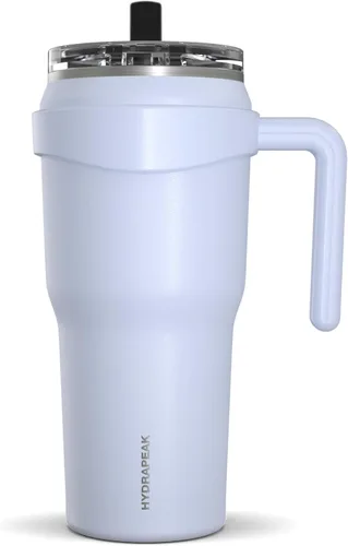 Vista 10 de Hydrapeak Roadster - Botella de agua de acero inoxidable de 40 onzas con aislamiento al vacío de doble pared con asa y tapa con popote 2 en 1