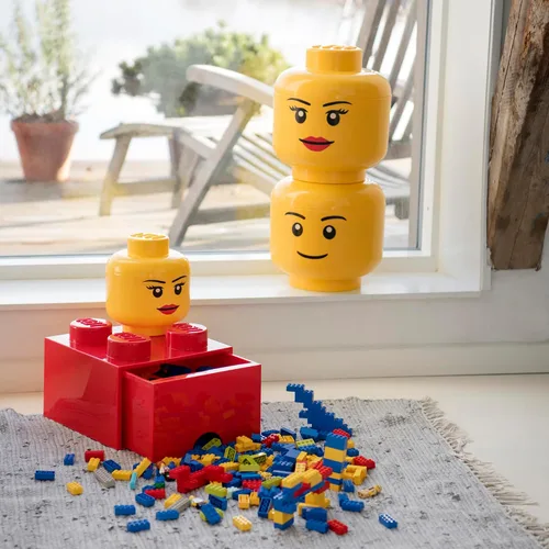 Vista 7 de LEGO - Cabezal de almacenamiento (pequeño), caja de almacenamiento de Amarillo brillante