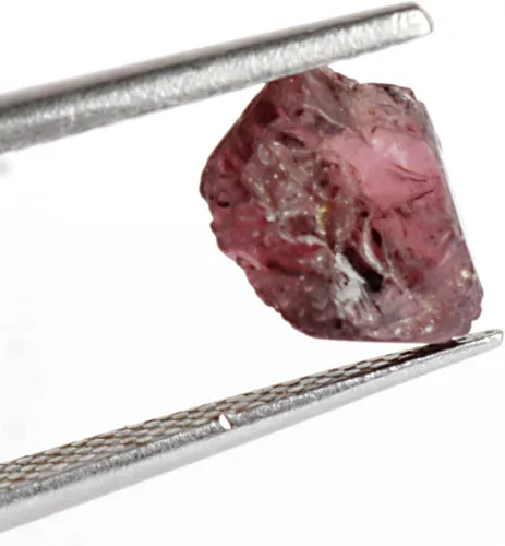 Vista 2 de GEMHUB Piedra preciosa suelta de 3.90 quilates de cristal curativo de espinela roja áspera pequeña, espinela birmana, cristal curativo pequeño