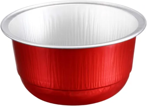 Vista 2 de KEISEN 3 2/5" 5.1 fl oz 100/PK 6oz vasos desechables de papel de aluminio para magdalenas, cupcakes, hornear, hornear, utilidad, Ramekin Cup (rojo)