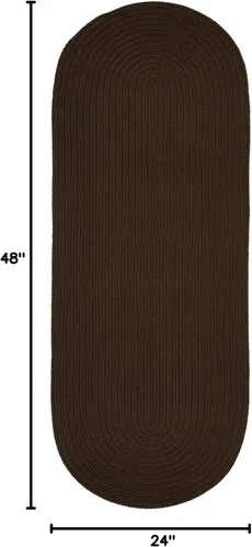 Vista 3 de Tapete de interior/exterior, diseño texturado trenzado, tapete reversible, Sintético, Marrón