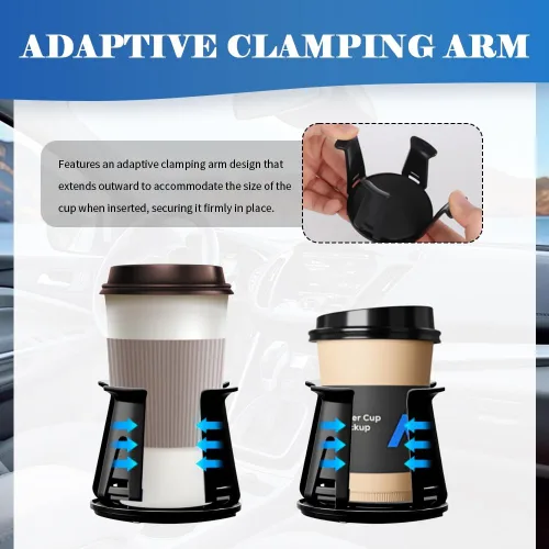 Vista 5 de 2 PCS Inserto de Portavasos para Automóvil, Inserto de Portavasos Portátil Autoadhesivo para Automóvil para Fijar Tazas/Bebidas, Portavasos