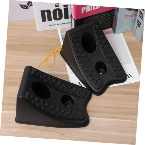 Vista 9 de 2 piezas de cuñas antideslizantes para ruedas de automóvil, para remolque, bloque de parada, tipo universal