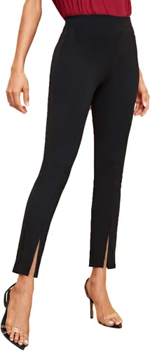 Vista 4 de SweatyRocks - Elegantes pantalones ajustados de cintura alta y elástica para mujer
