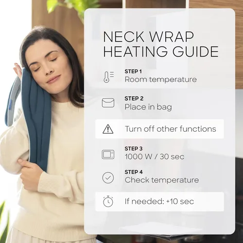 Vista 5 de Ostrichpillow - Envoltura para el cuello con calefacción para microondas, terapia suave de calor y frío
