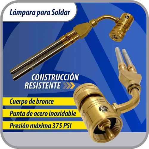 Vista 3 de Appli Parts APHT-1D2 Antorcha de Mano de Doble Quemador para Soldadura y Soldadura Fuerte con Combustible MAP o Propano Punta Giratoria para Uso