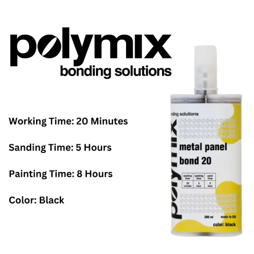Vista 2 de Polymix Panel Bond 20 Adhesivo Cartucho de 200ml y Dos Boquillas de Mezcla para Aplicación