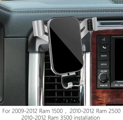 Vista 2 de Soporte para teléfono de coche para Dodge RAM 1500 2500 3500 2009 2010 2011 2012 Camión Pickup Auto Interior Accesorios Mejor Teléfonos Celulares